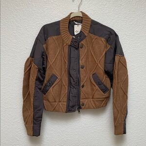 Free People Quilted Bomber Jacket